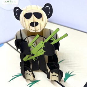 Carte pop-up PANDA - ANIMAL- ZOO - Anniversaire image 2
