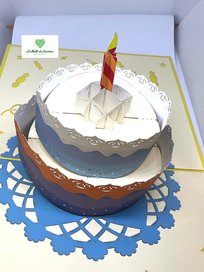 Cartão pop-up 3D para aniversário imagem 2