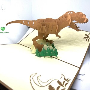 Carte pop-up dinosaure - ANIMAL- garçon- Anniversaire image 2