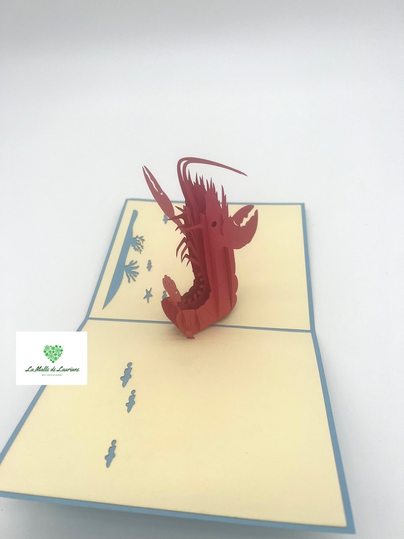 Carte pop-up 3D - Anniversaire - Happy Birthday -HOMARD image 3