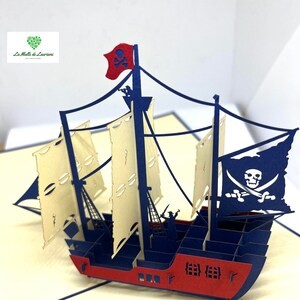 Carte pop-up 3D BATEAU - PIRATE- Anniversaire SN04 image 4