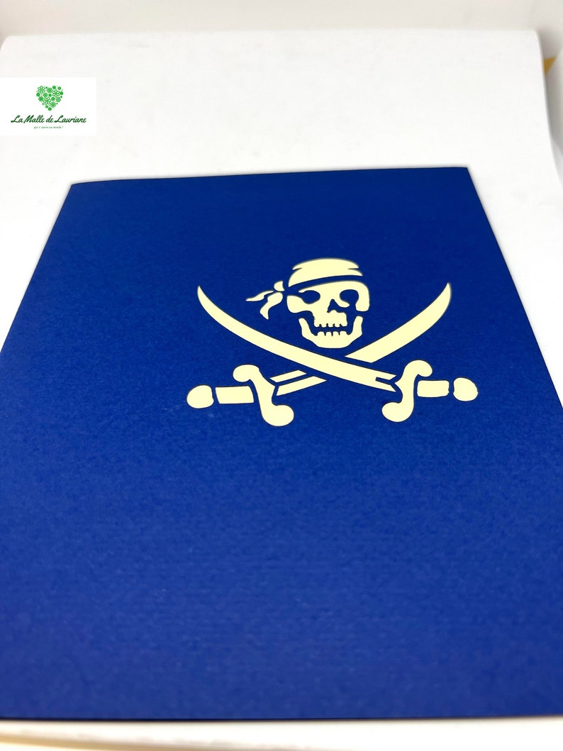 Carte pop-up 3D BATEAU - PIRATE- Anniversaire SN04 image 3