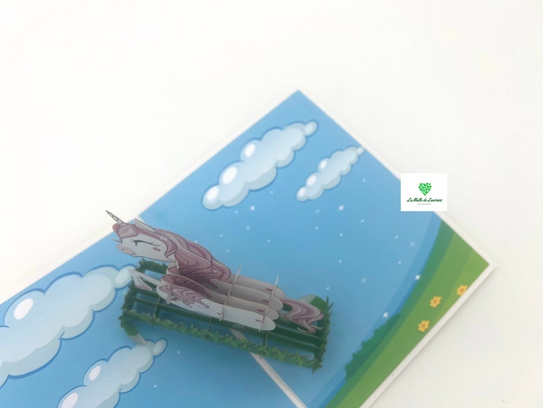 3D pop-up card - Birthday - Happy Birthday - UNICORN image 5