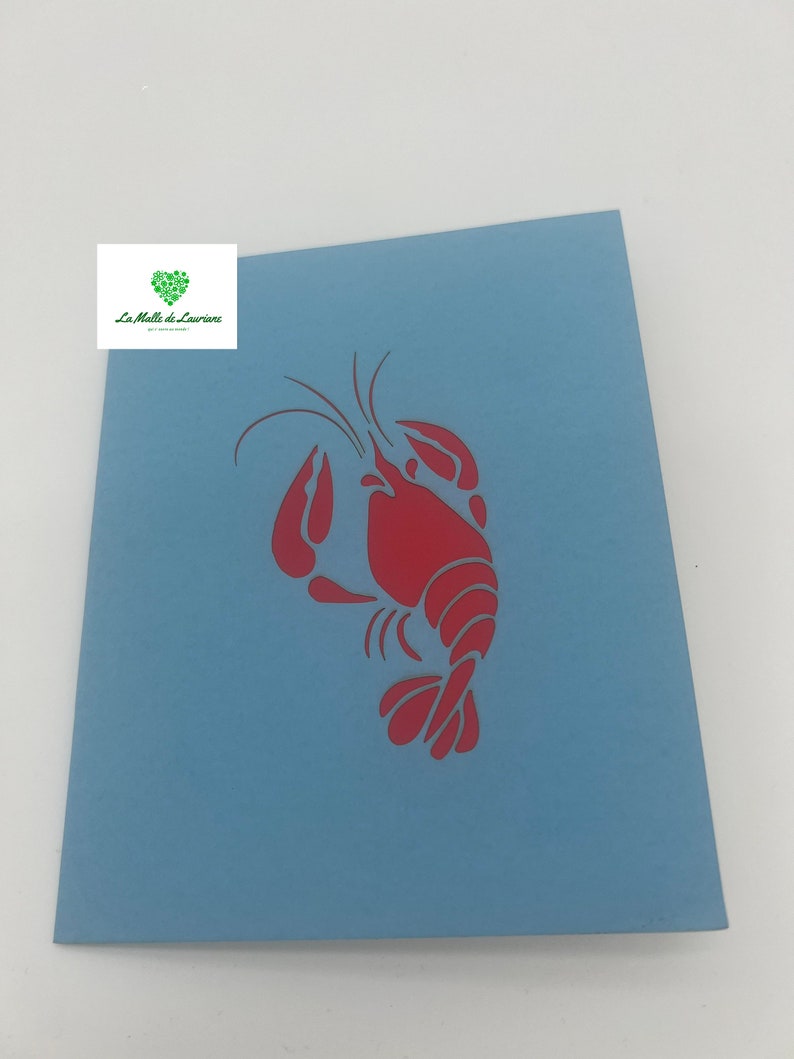 Carte pop-up 3D - Anniversaire - Happy Birthday -HOMARD image 2
