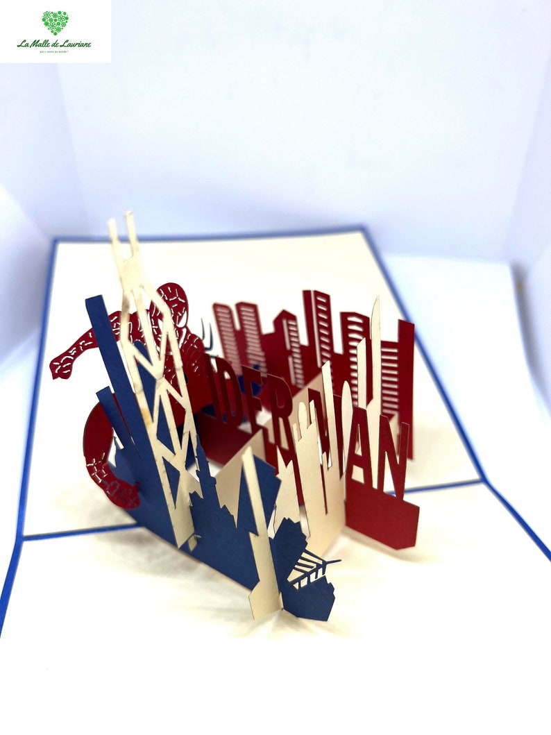 Carte pop-up 3D Spiderman - Game - Jeux - Anniversaire SM01 Spider-Man image 3