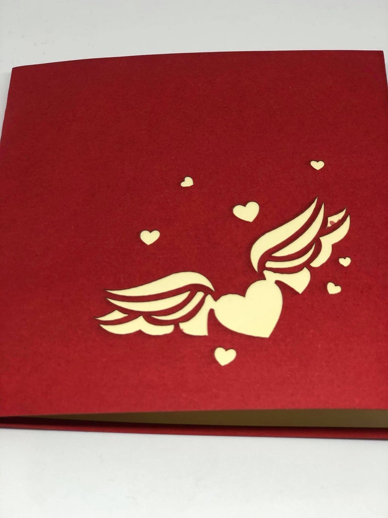 Carte pop-up Cœur 3D - Saint Valentin - Love - Mariage LOVEB image 2