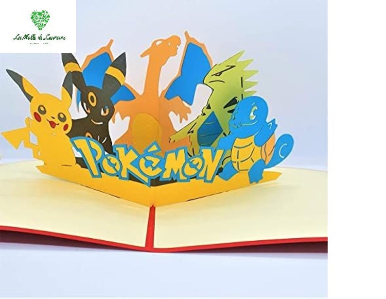 Carte pop-up 3D POKEMON - Anniversaire SN06 image 1