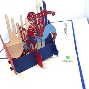 Carte pop-up 3D Spiderman - Game - Jeux - Anniversaire SM01 Spider-Man image 2