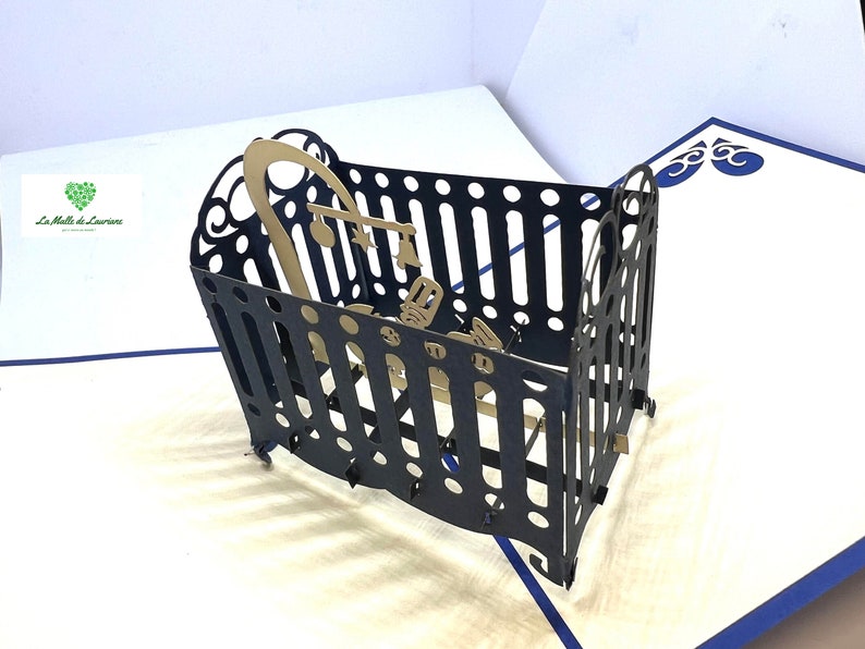 Cartão pop-up 3D NASCIMENTO - Batismo - bebê - Aniversário SN03 imagem 2