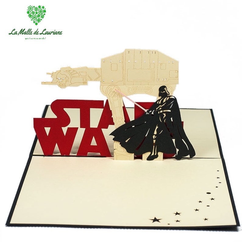Carte pop-up 3D STAR WARS - Game - Jeux - Anniversaire SW04 画像 1