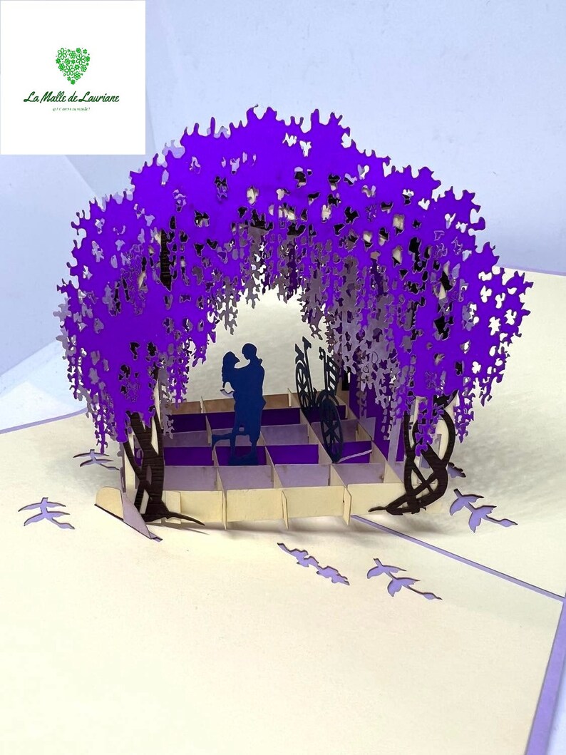 Carte pop-up AMOUR 3D - Saint Valentin - Love - Mariage - Romantique LOVE E image 5