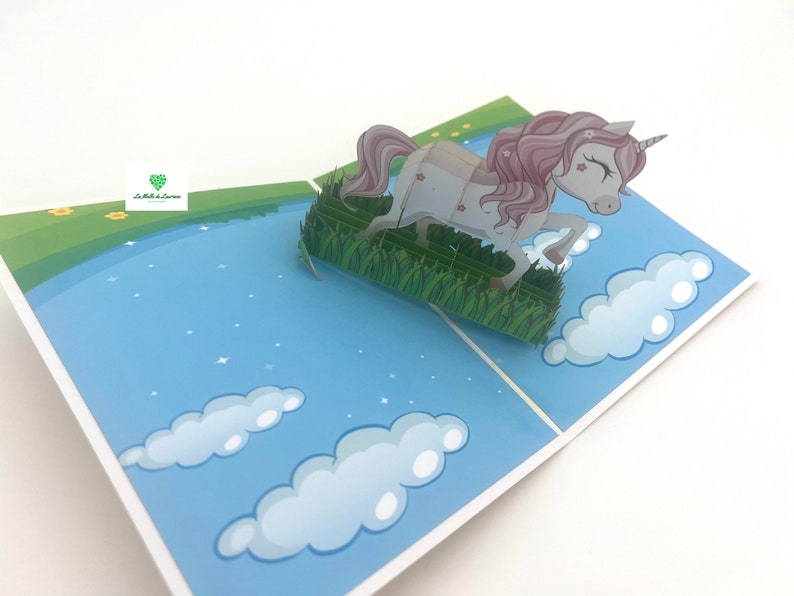 3D pop-up card - Birthday - Happy Birthday - UNICORN image 6