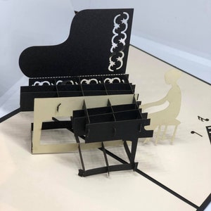 Carte pop-up 3D piano - Musique - Fête de musique  MS02