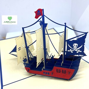Carte pop-up 3D BATEAU - PIRATE- Anniversaire SN04 image 6
