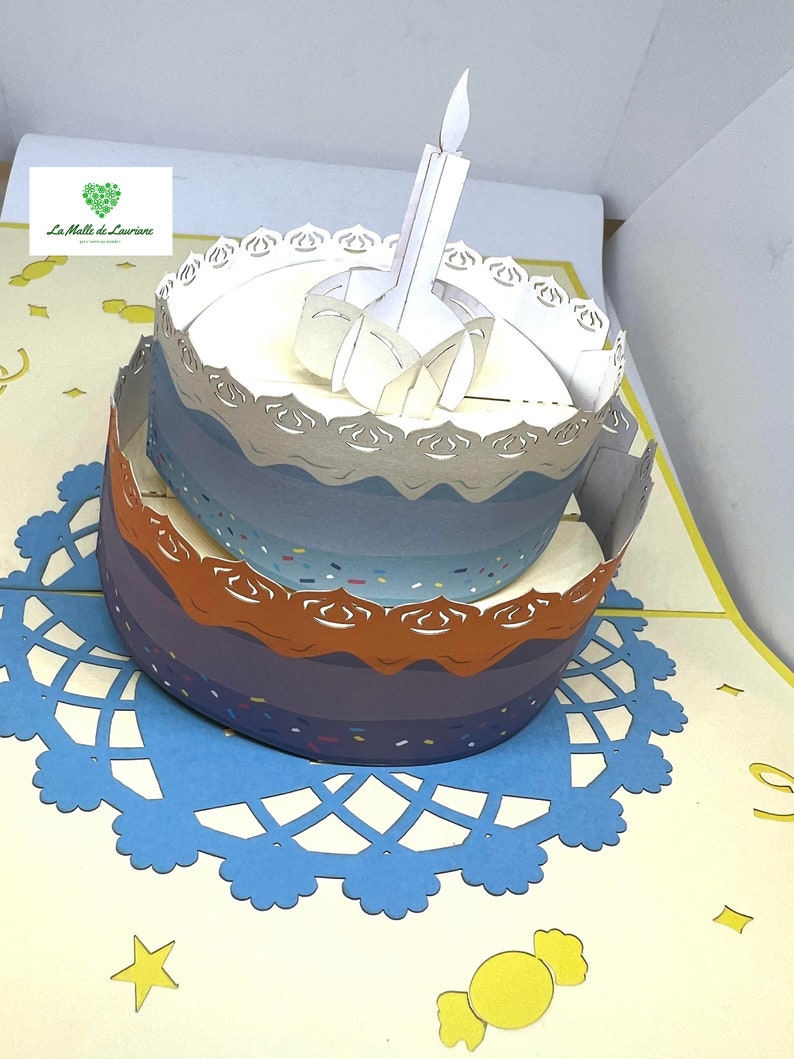 Cartão pop-up 3D para aniversário imagem 5