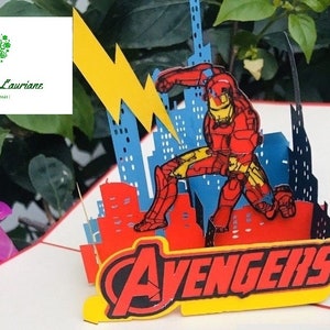 Carte pop-up 3D Spiderman - Game - Jeux - Anniversaire SM01 Spider-Man
