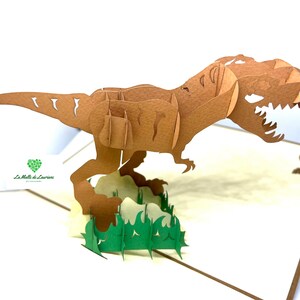 Carte pop-up dinosaure - ANIMAL- garçon- Anniversaire image 5