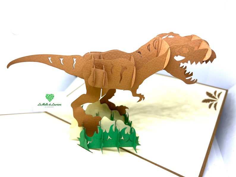 Carte pop-up dinosaure - ANIMAL- garçon- Anniversaire image 5