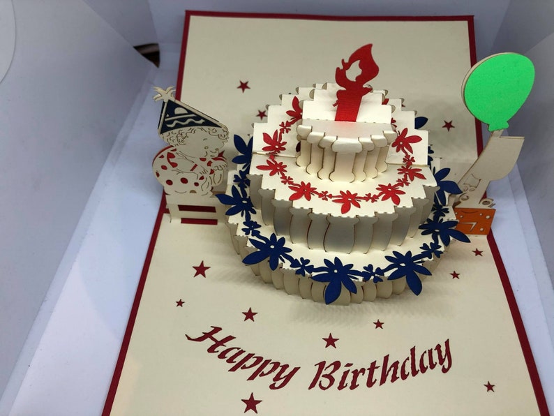 Carte pop-up 3D - Anniversaire - Happy Birthday SN01 image 1
