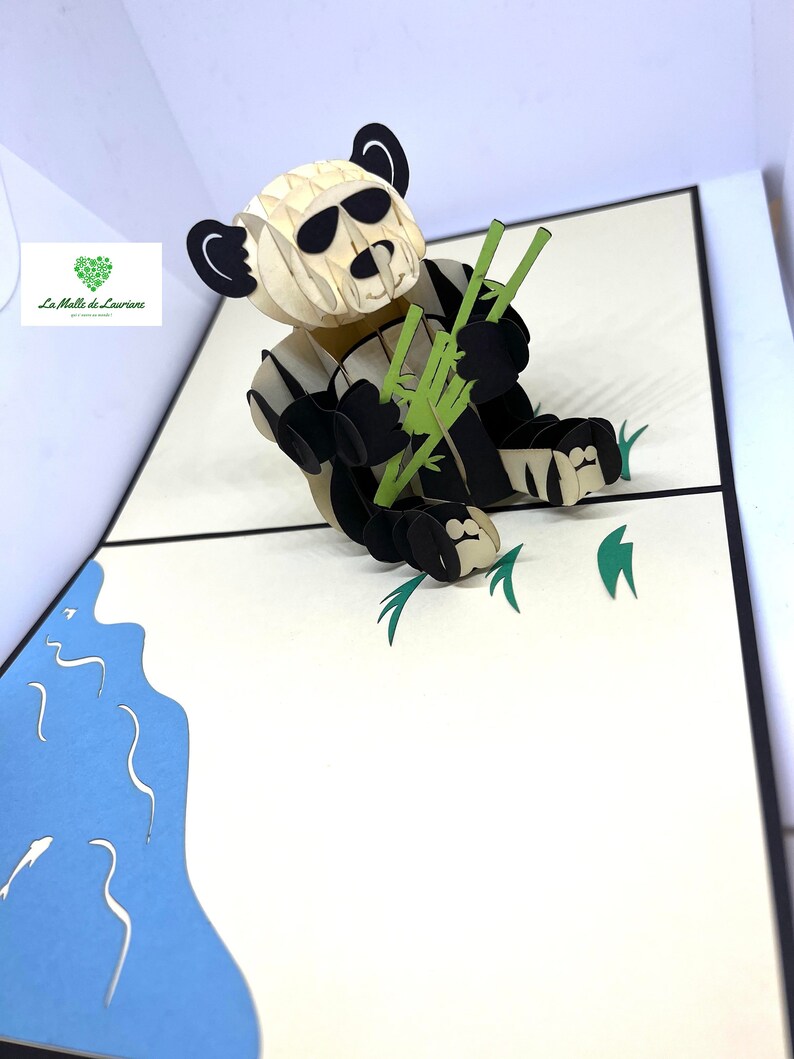 Carte pop-up PANDA - ANIMAL- ZOO - Anniversaire image 3