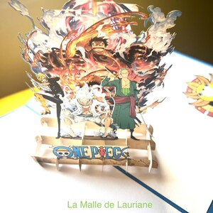 Carte pop-up 3D One Pièce - Manga - Game - Jeux - Anniversaire image 4