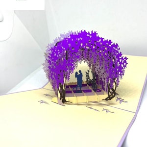 Carte pop-up AMOUR 3D - Saint Valentin - Love - Mariage - Romantique LOVE E image 3