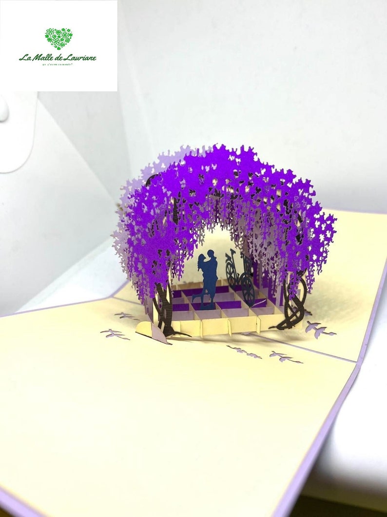 Carte pop-up AMOUR 3D - Saint Valentin - Love - Mariage - Romantique LOVE E image 3
