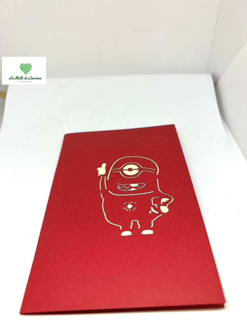 Carte pop-up 3D - Anniversaire - Happy Birthday - les Minions - Minion SN07 画像 3