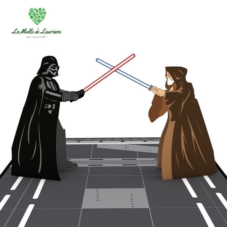 Cartão Pop-up 3D STAR WARS - Jogo - Jogos - Aniversário SW02 imagem 1