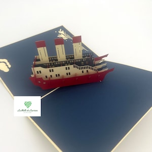 Carte pop-up 3D - Anniversaire - Happy Birthday - BATEAU