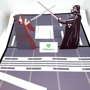 Cartão Pop-up 3D STAR WARS - Jogo - Jogos - Aniversário SW02 imagem 4