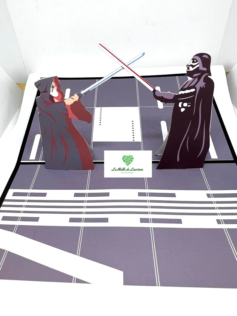 Cartão Pop-up 3D STAR WARS - Jogo - Jogos - Aniversário SW02 imagem 4