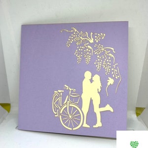 Carte pop-up AMOUR 3D - Saint Valentin - Love - Mariage - Romantique LOVE E image 2