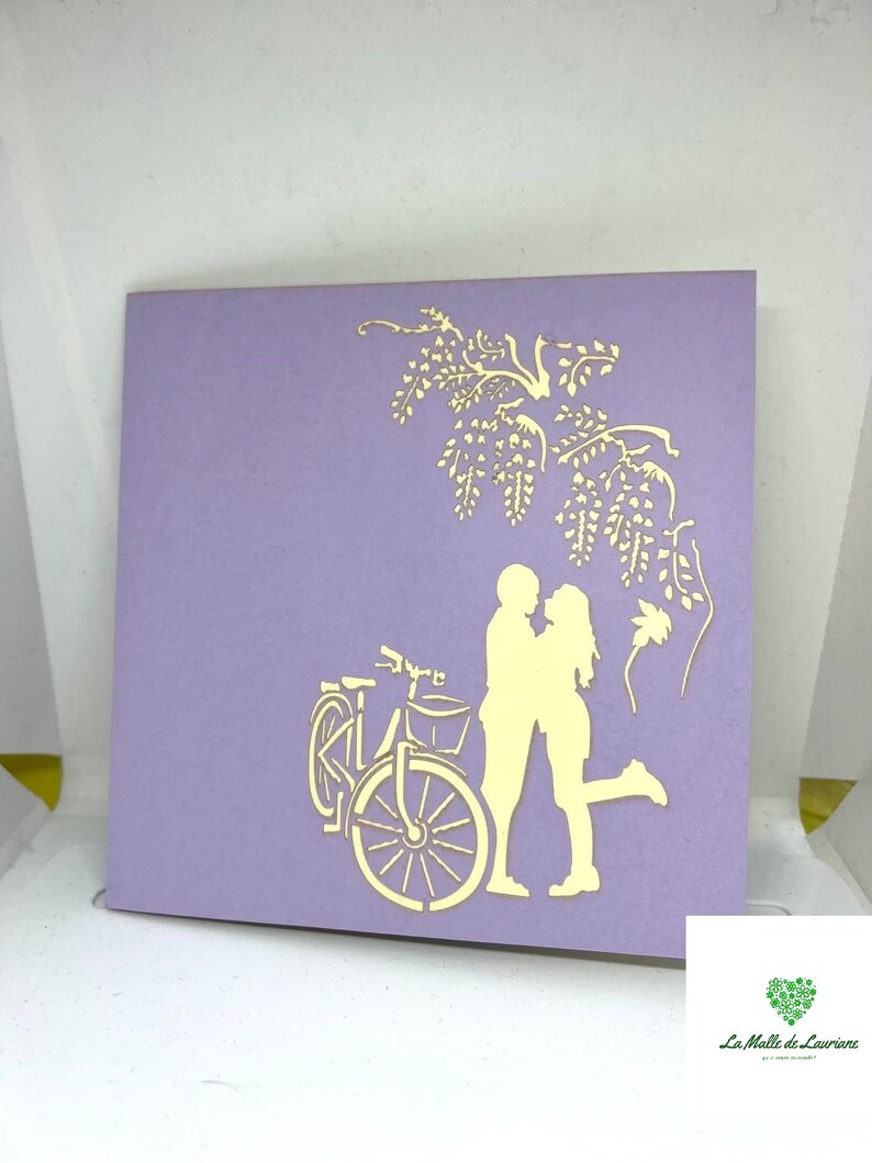 Carte pop-up AMOUR 3D - Saint Valentin - Love - Mariage - Romantique LOVE E image 2