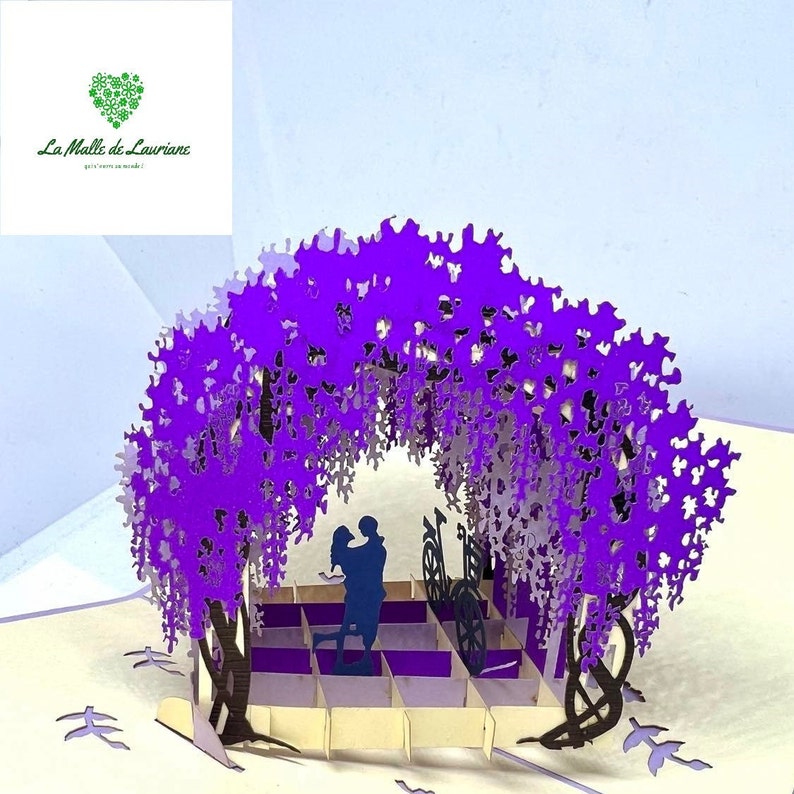 Carte pop-up AMOUR 3D - Saint Valentin - Love - Mariage - Romantique LOVE E image 1