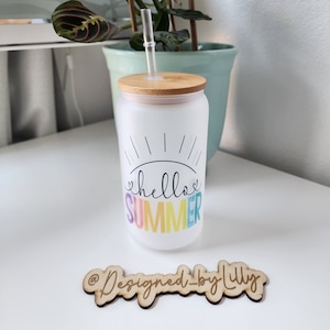 16oz Hello Summer Beer Glass Cup