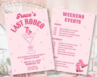 Nashville Bachelorette Invitation – Editable Canva Template (5x7” Digital Download)