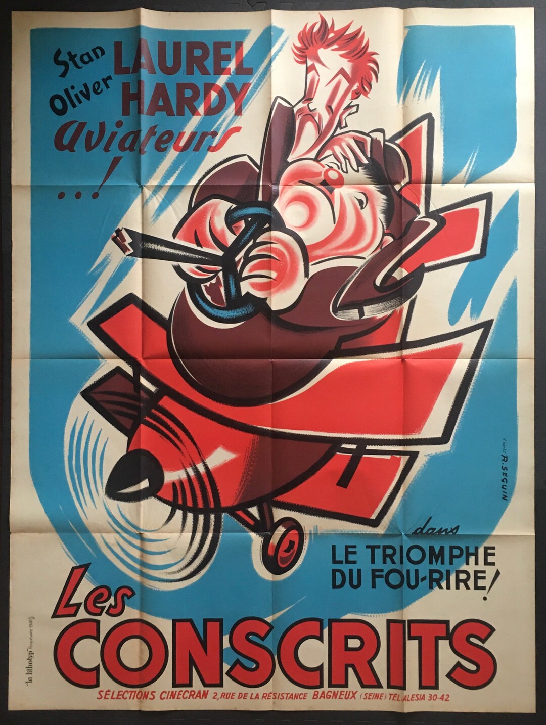 The Flying Deuces Original French Poster 1950 Etsy