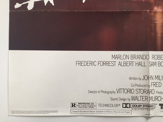 Apocalypse Now - 1979 - Original U.S. One Sheet Film Poster - Etsy