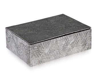 20thC Tiffany & Co Solid Silver Samorodok Cigar Box c.1970