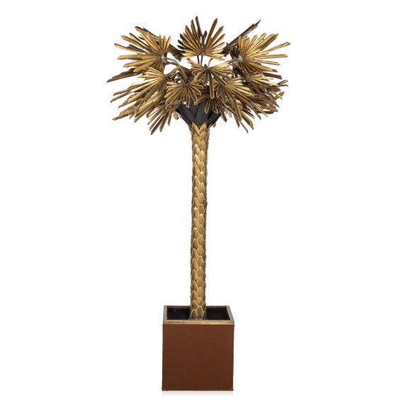Gold palm tree lamp deals