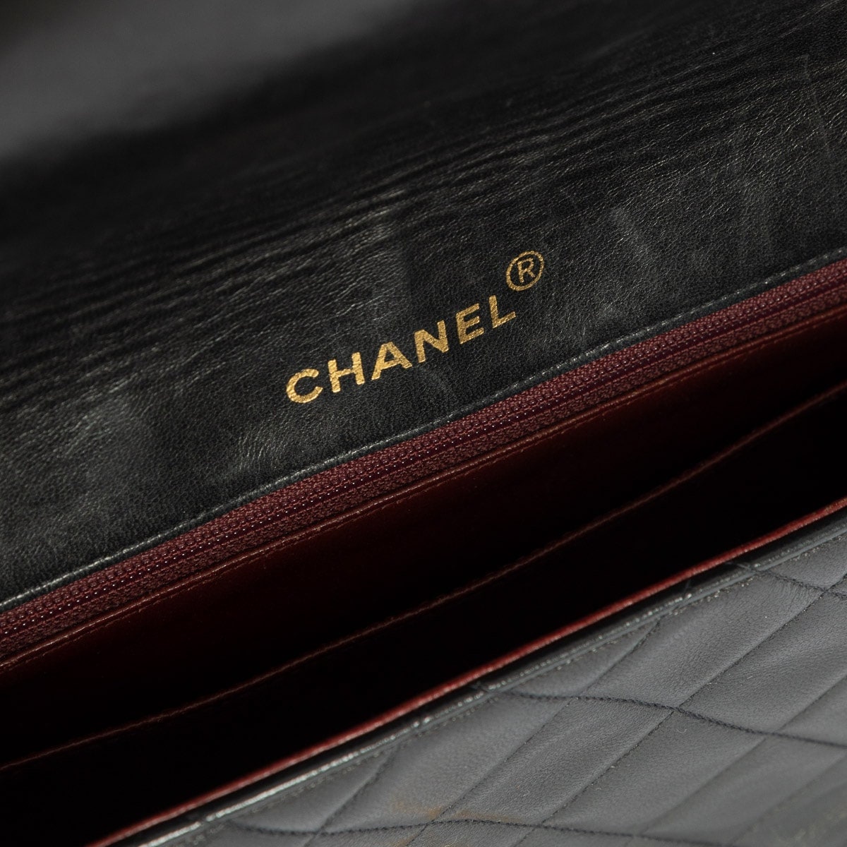 Vintage Medium Chanel Diana Flap Bag in Black Lambskin, With 24ct Gold ...