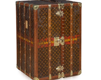 Rare 20th Century Louis Vuitton "Low Wardrobe" Trunk In Monogram Canvas, France c.1920