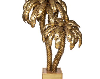 Huge 20th Century France Palm Tree Floor Lamp By Maison Jansen, c.1970