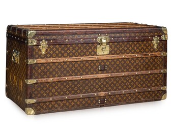 Antique 20th Century Louis Vuitton Trunk In Monogram Canvas, France c.1910