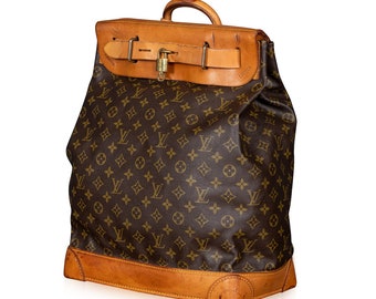 20th Century Louis Vuitton Steamer Bag In Monogram Canvas, Made In France