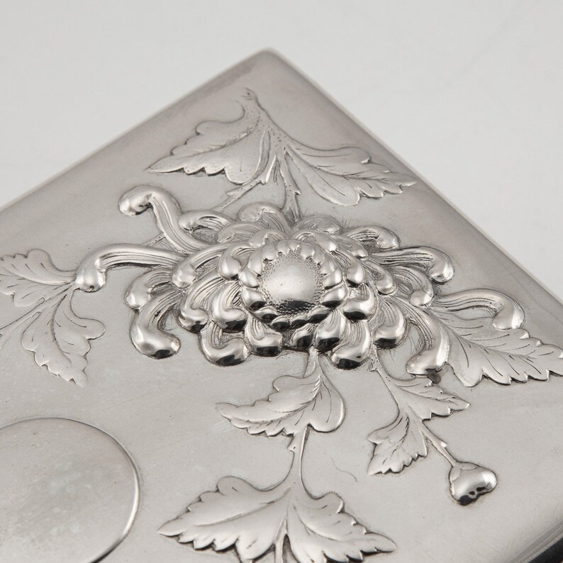 20thC Chinese Solid Silver Decorative Jewellery Box, Sing Fat c.1900 image 7