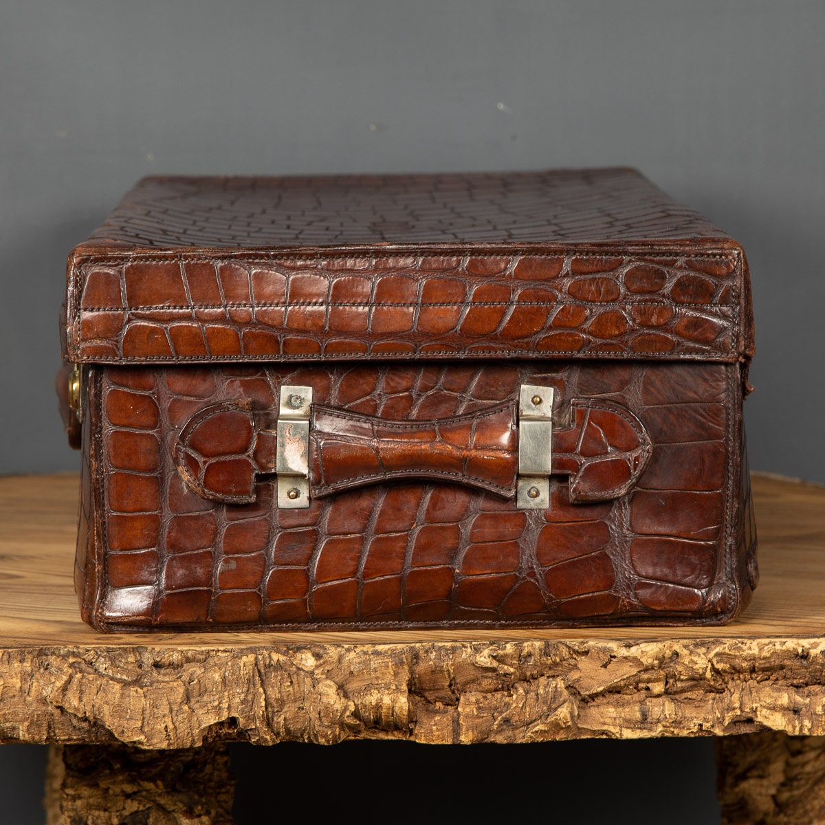 1900s Crocodile Suitcase
