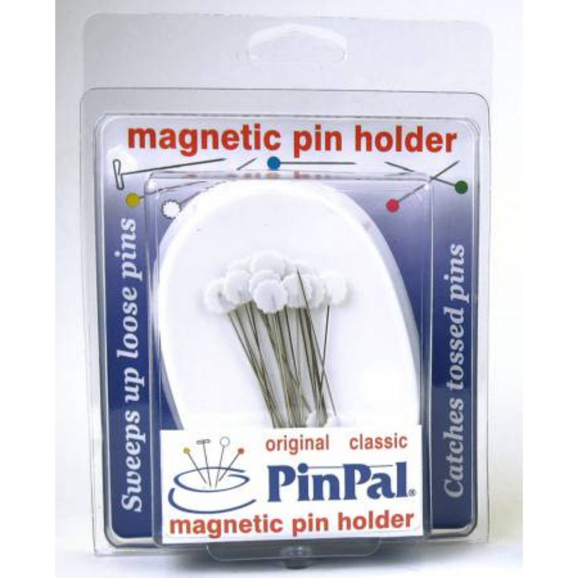 PinPal Magnetic pin holder - White - W/ lots of Quilters Pins & Tatting  Shuttle