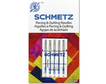 Schmetz Piecing and Quilting Needles | 5 per pack | Assorted Sizes | No. 1856